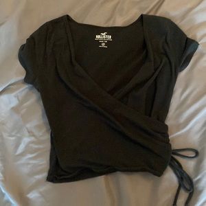 Hollister side tie baby tee